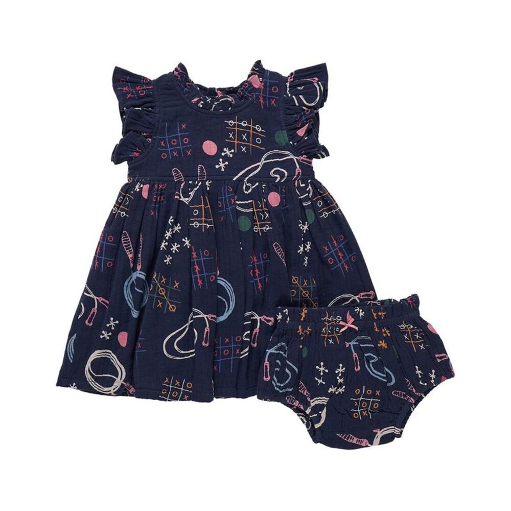 Pink Chicken  Baby Girls Jennifer Dress Set, Multi